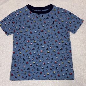 Polo by Ralph Lauren Blue Kids Tee with Sailboat Print boys size 7